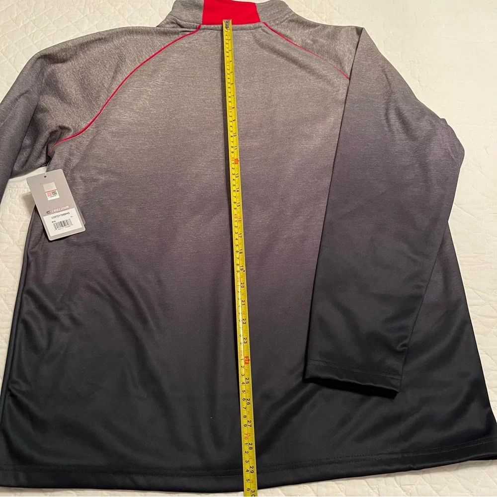 NWT Nebraska Cornhuskers Gray/Black Quarter Zip Pullover Top Colosseum Men’s XL - Picture 12 of 14
